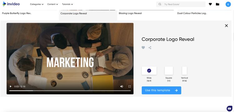 InVideo - шаблоны