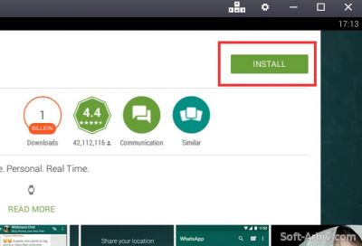 установка приложения WhatsApp