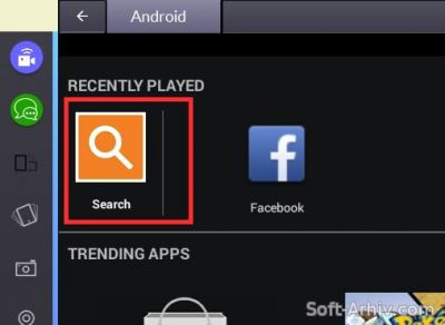 BlueStacks поиск приложений